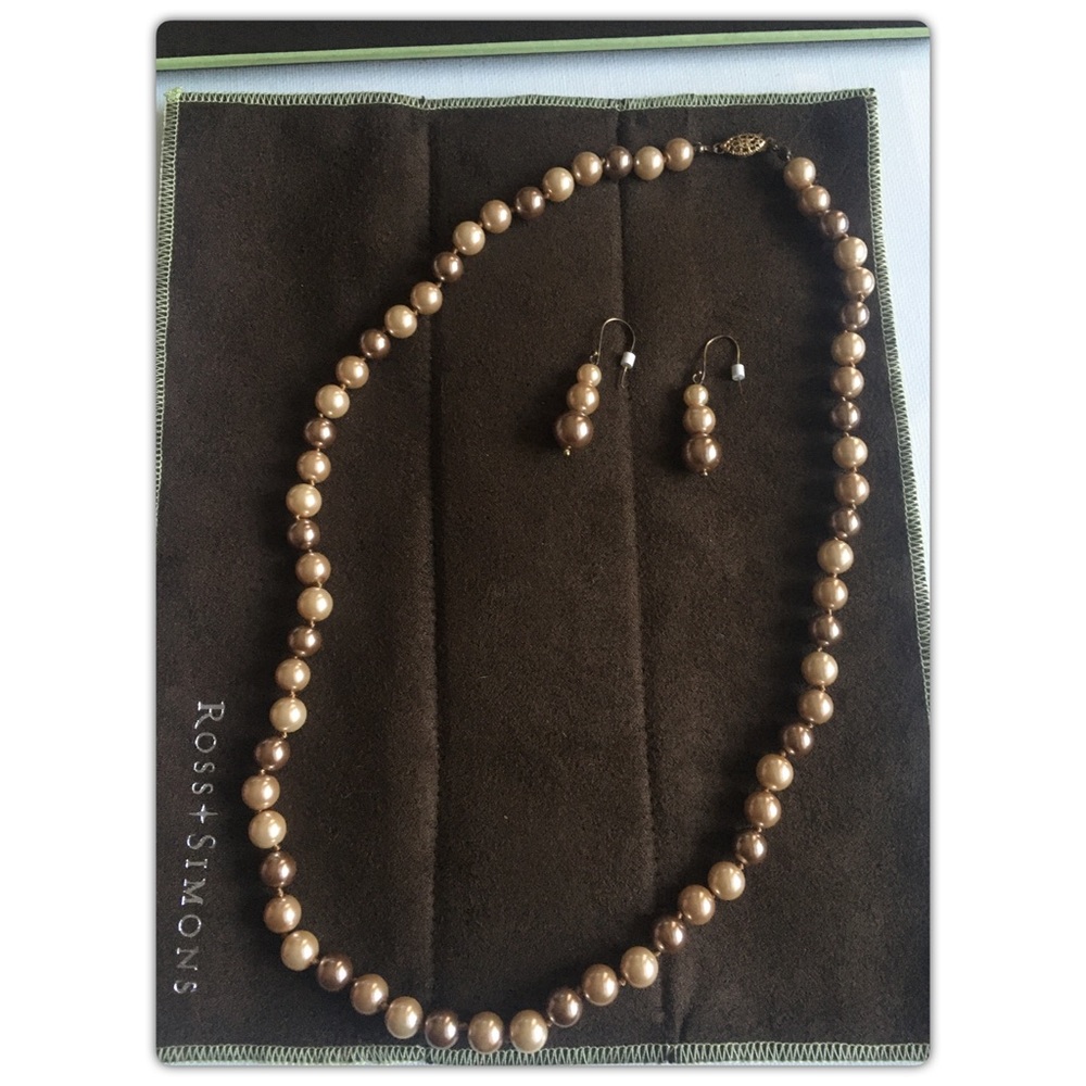Ross-Simons Pearl Necklace & Earrings. NEW IN BOX!